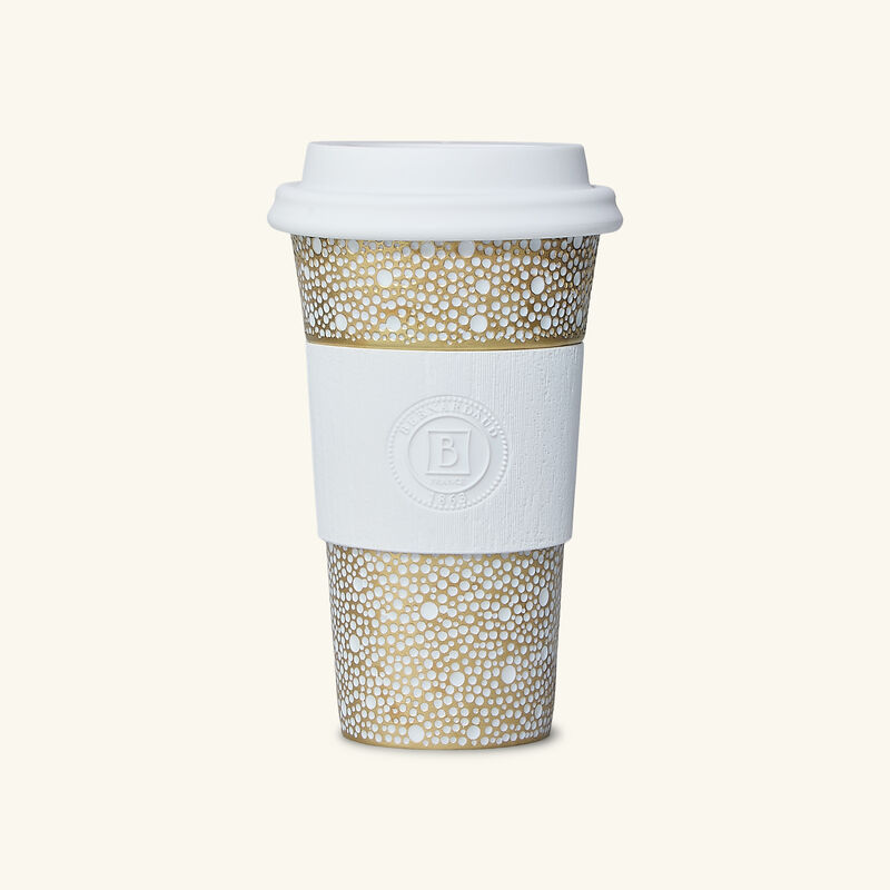 bernardaud ecume travel mug gold