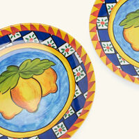 dolce gabbana casa carretto dessert plate round 19cm set of 2