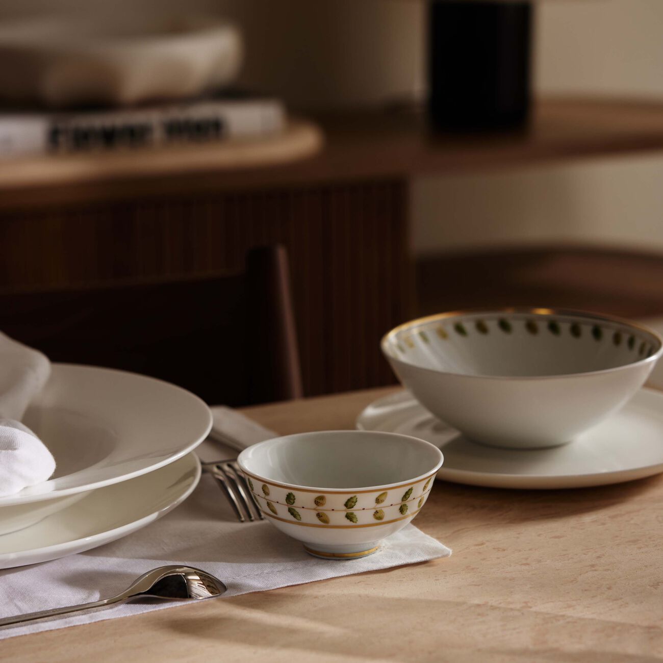 bernardaud constance soup bowl green