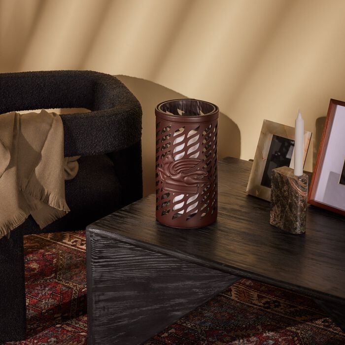 etro drill vase medium brown