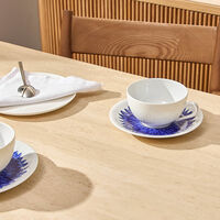 bernardaud in bloom coffee cup   saucer blue set of 2
