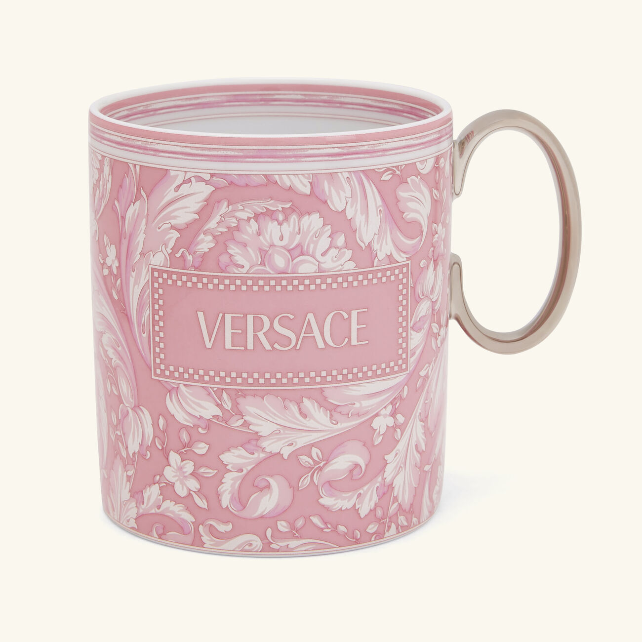 versace barocco mug pink