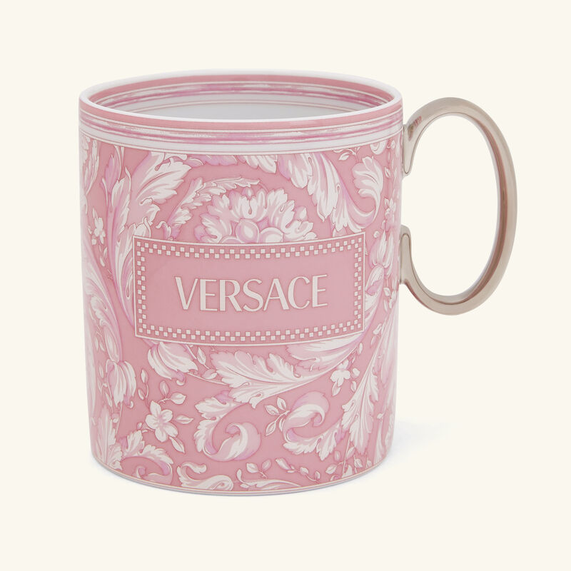 versace barocco mug pink