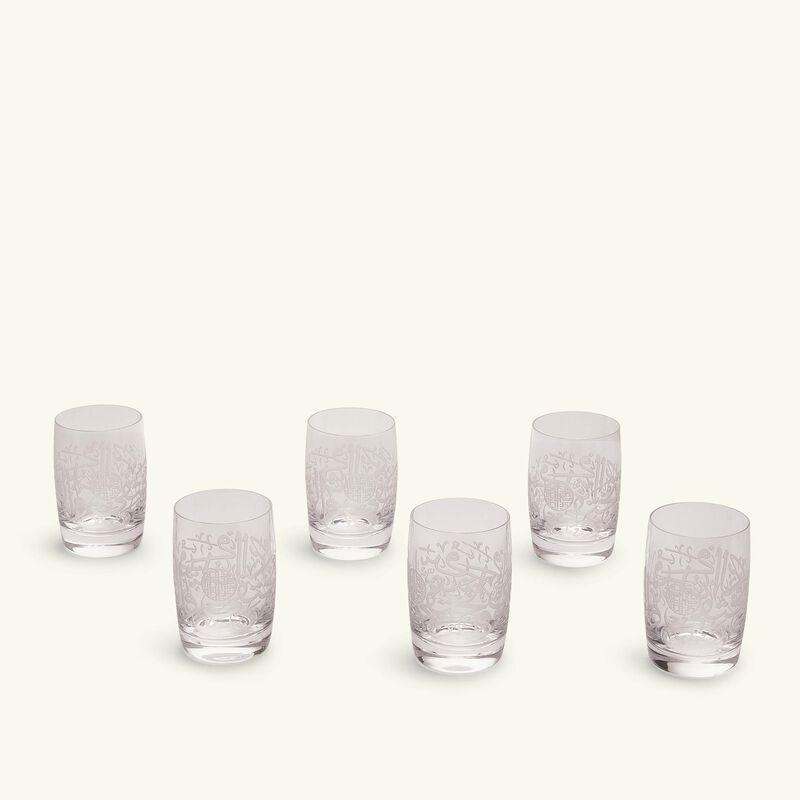 dimlaj thuluth short tumbler clear set of 6