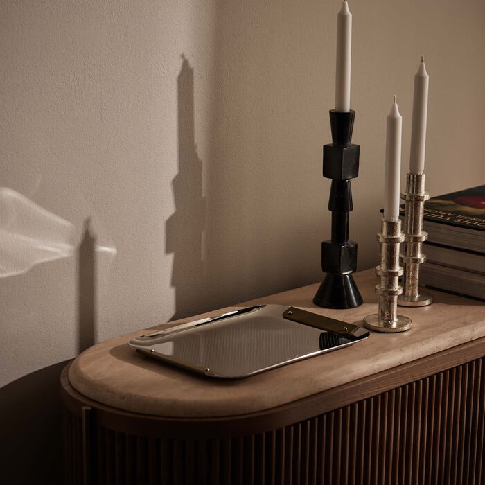 christofle club serving tray rectangular medium stainless steel 32cm