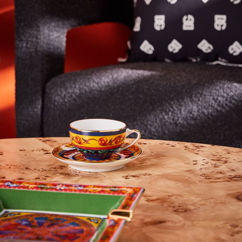 dolce gabbana casa carretto espresso set pattern