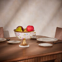 Taormina Footed Fruit Bowl White villari taormina footed fruit bowl white