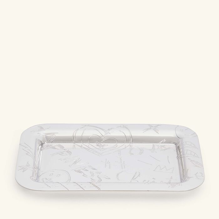 christofle graffiti serving tray rectangular small silver plated