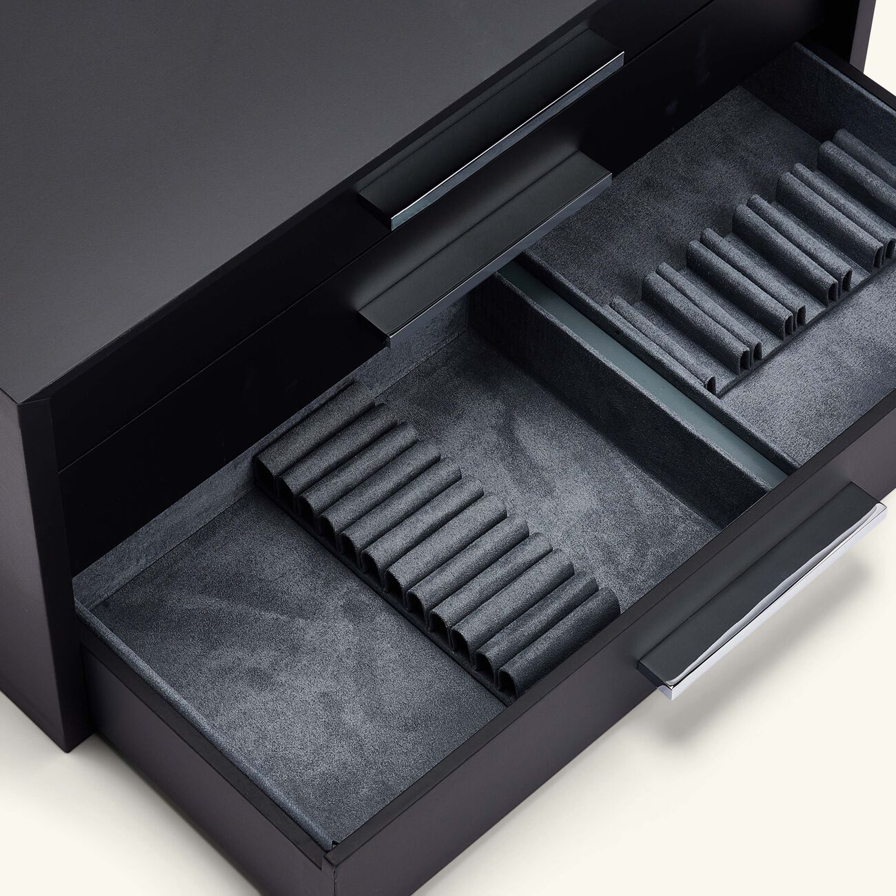 christofle storage chest with 3 drawers black