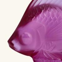 lalique fish figurine small pink