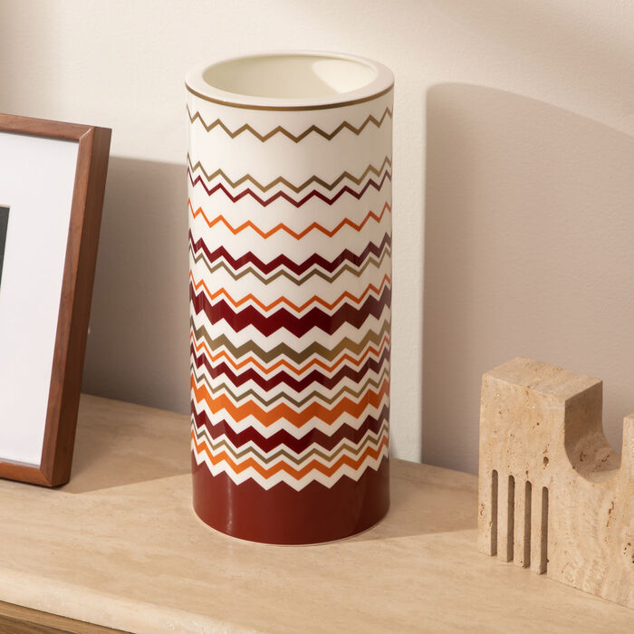 missoni home iconic vase round large multicolor