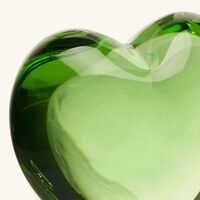 baccarat amore heart figurine mini green