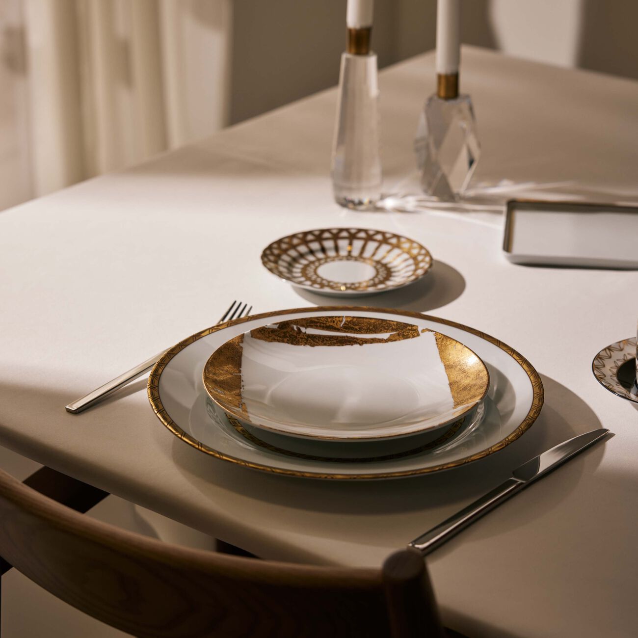 Feuille d'Or Salad Plate Round Gold 21cm bernardaud feuille d or salad plate round gold 21cm