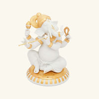 lladro bansuri ganesha sculpture small white