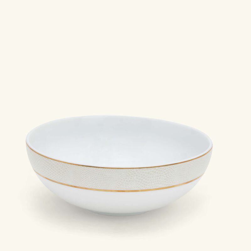 bernardaud sauvage blanc serving bowl gold