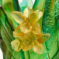 daum magnum tressage vase large green