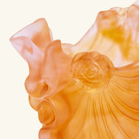 daum rose royale vase medium orange limited edition