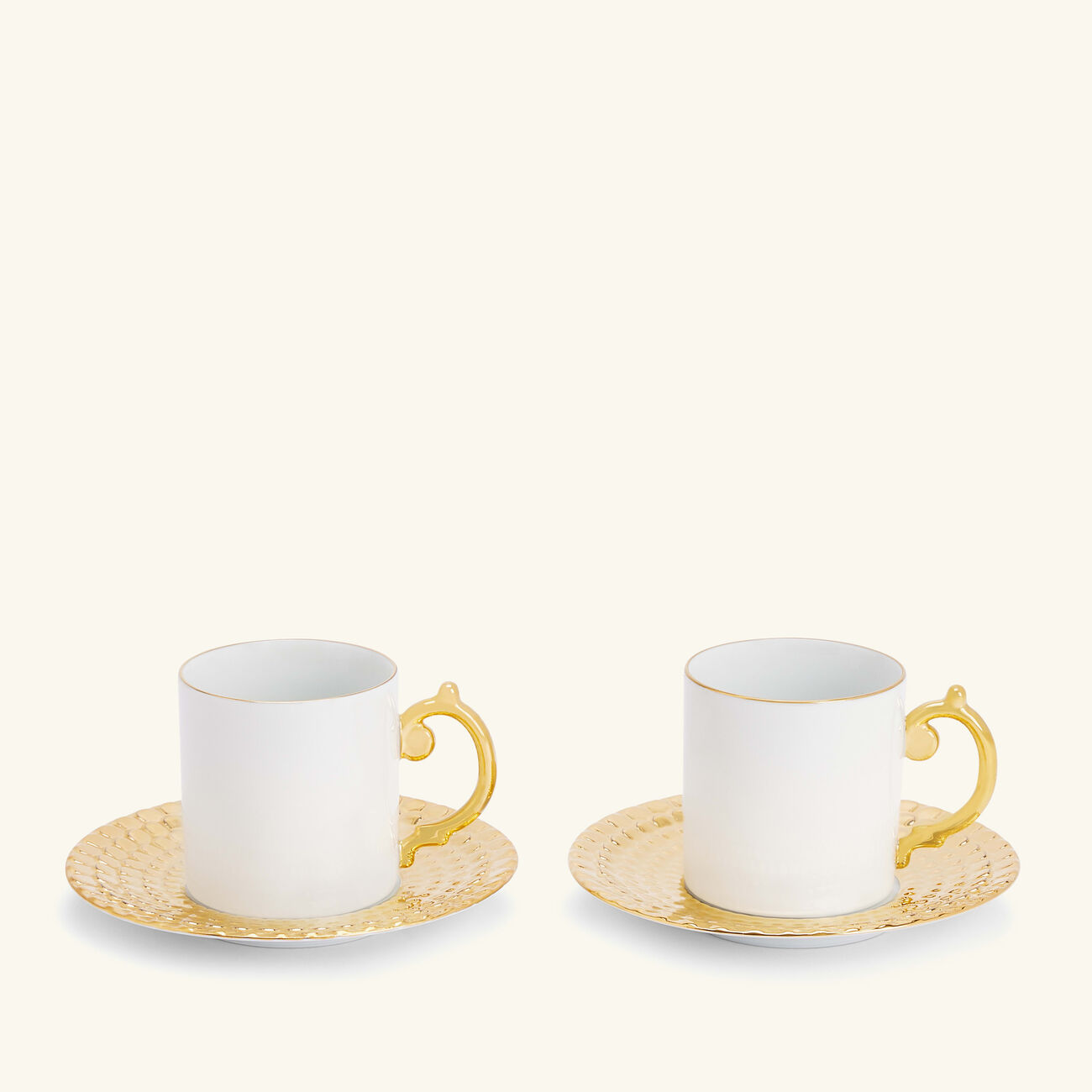 l objet aegean coffee cup saucer gold set of 2