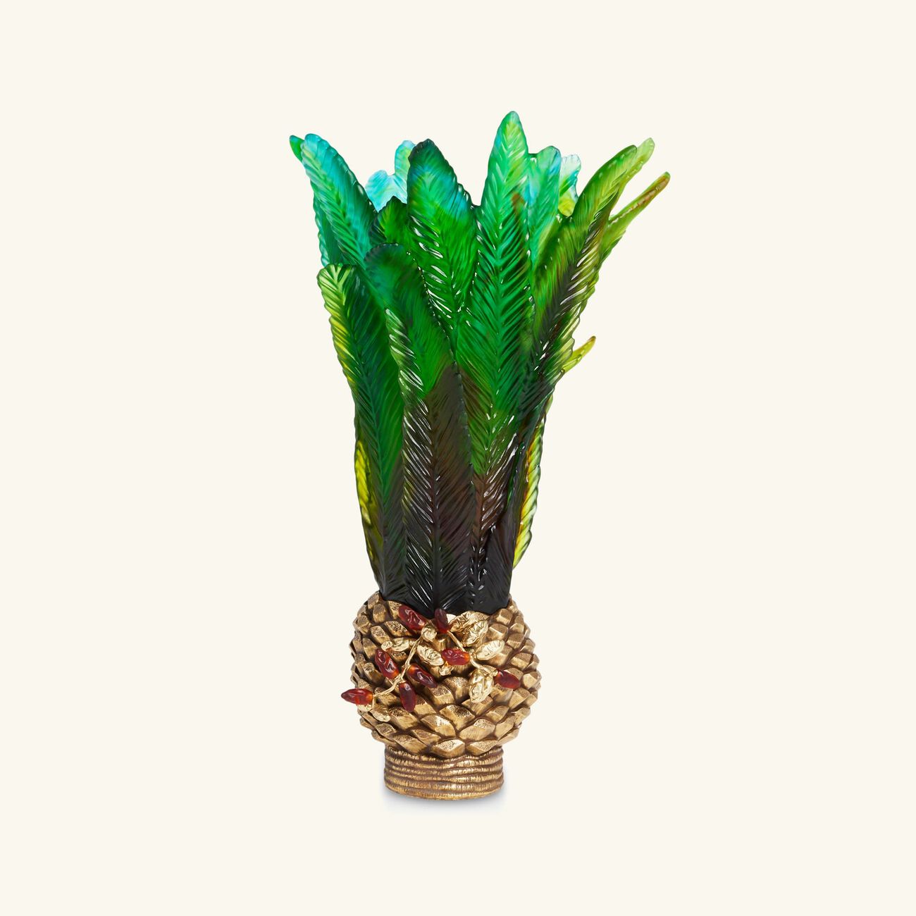 daum palm beach vase extra large blue
