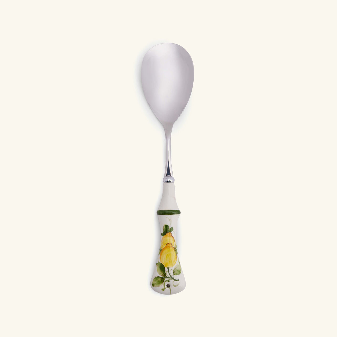 les ottomans lemon ceramic serving spoon white