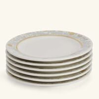 دملاج طقم حياة المؤلف من 6 أطباق للخبز والزبدة باللون الذهبي 17 سم