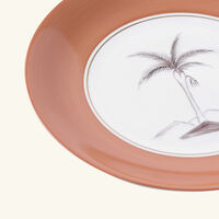 marie daage bamboo colonies dinner plate round pink 26cm