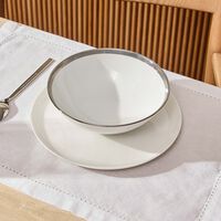 bernardaud maille platine cereal bowl white 30cl