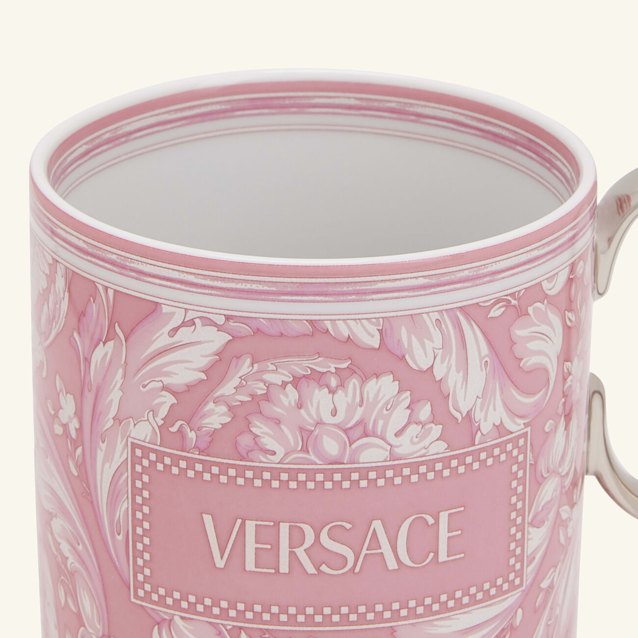 versace barocco mug pink