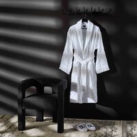 dolce gabbana casa terry cotton jacquard bath robe white