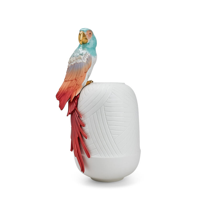 Macaw Bird Vase, large