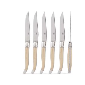 Set of 6 - Acrylic Handle Table Knives, medium