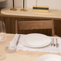 ميسوني هوم طبق عشاء زيج زاج دائري أبيض 27 سم من قطعتين