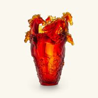 Cheval Ambre Vase Medium Brown daum cheval ambre vase medium brown