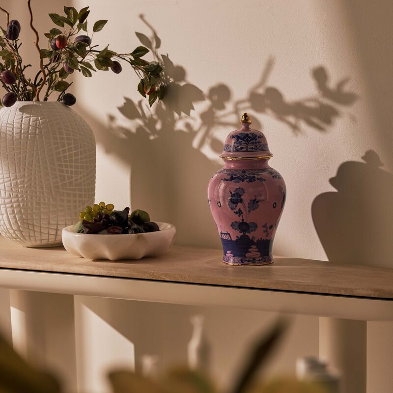 ginori 1735 potiche vase medium pink