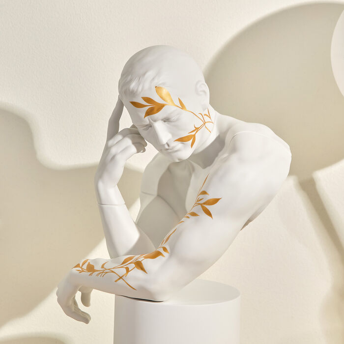 lladro reflection of nature   him sculpture large white