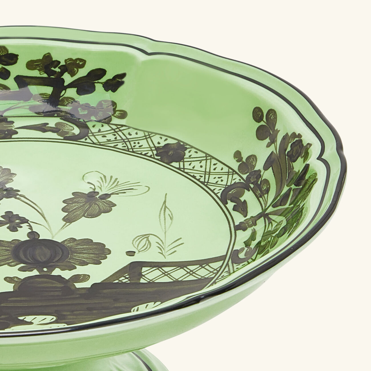 ginori 1735 oriente italiano fruit stand green