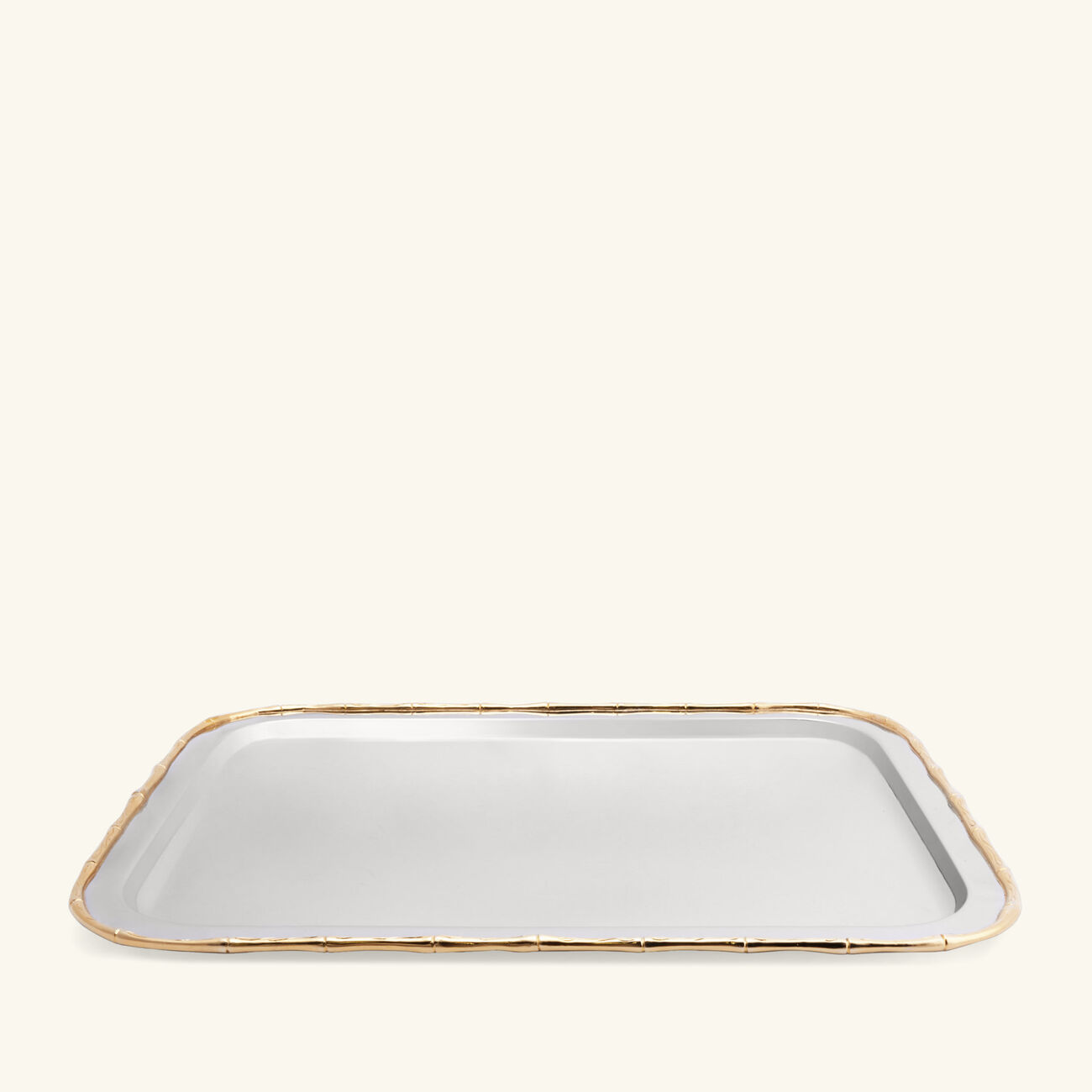 Bamboo Serving Tray Rectangular Medium Stainless Steel l objet bamboo serving tray rectangular medium stainless steel