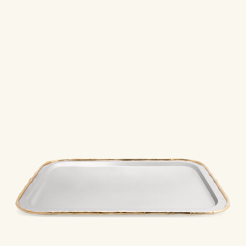 Bamboo Serving Tray Rectangular Medium Stainless Steel l objet bamboo serving tray rectangular medium stainless steel