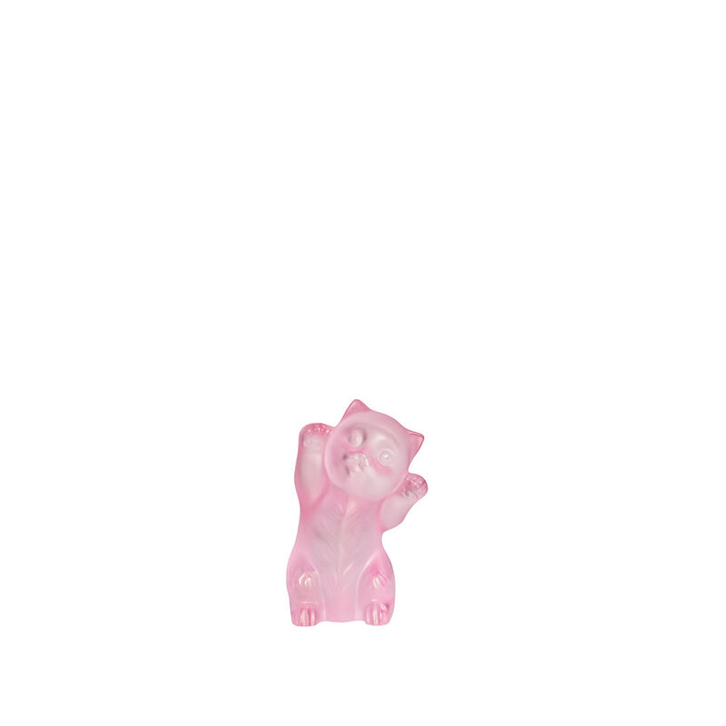 تمثال قطة صغيرة وردية, large