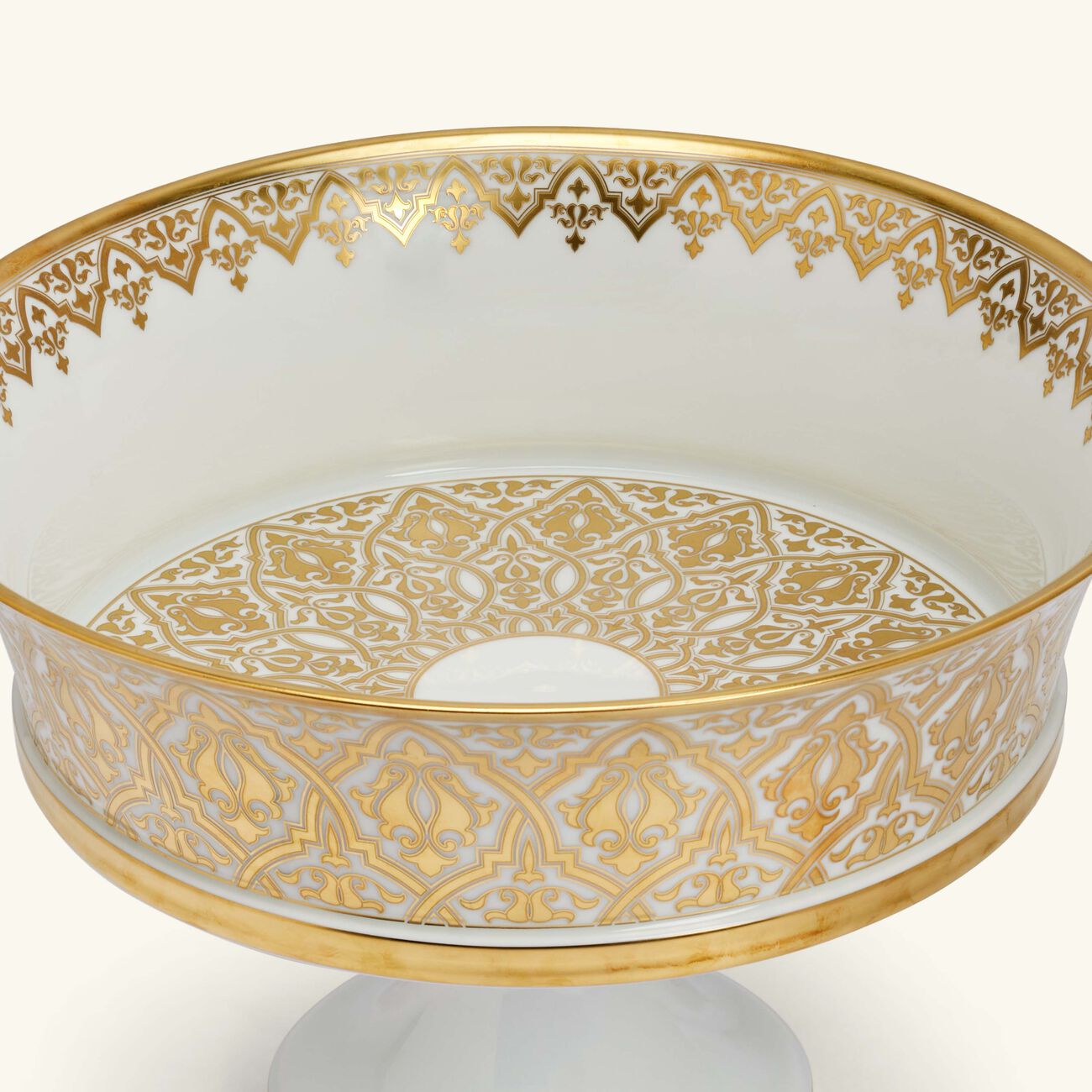 bernardaud venise footed cake stand gold