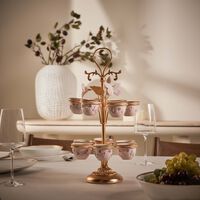 villari blooming butterfly arabic coffee cup holder pink