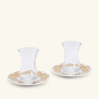 Tamrah by Razan Alazzouni Palm Arabic Tea Cup & Saucer Gold Set of 2 silsal tamrah by razan alazzouni palm arabic tea cup saucer gold set of 2