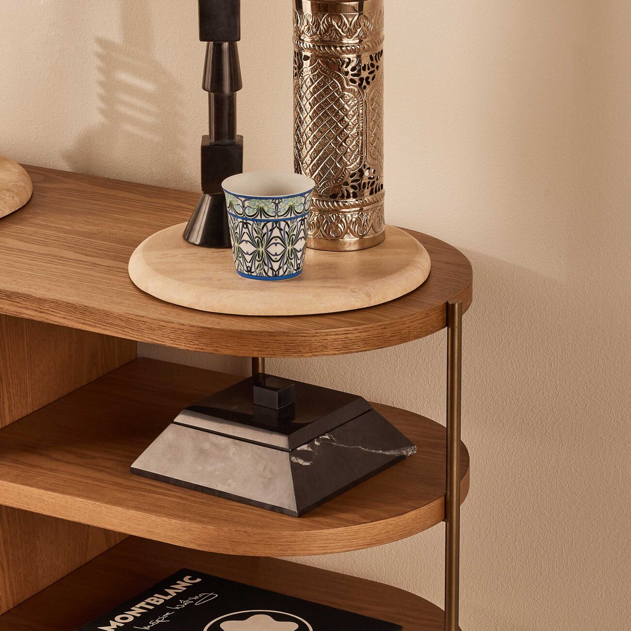 bernardaud bettina bleu tumbler with candle