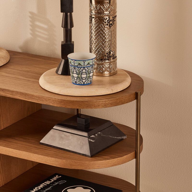 bernardaud bettina bleu tumbler with candle