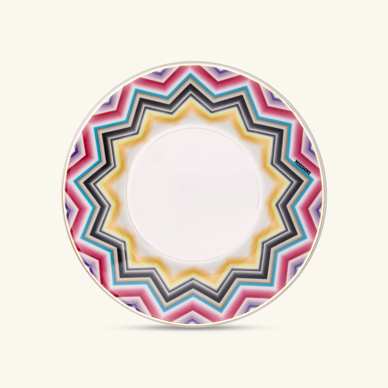 ميسوني هوم طقم فنجان شاي مع صحنه مراكش متعدد الألوان من قطعتين