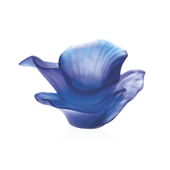 daum arum flower figurine mini blue