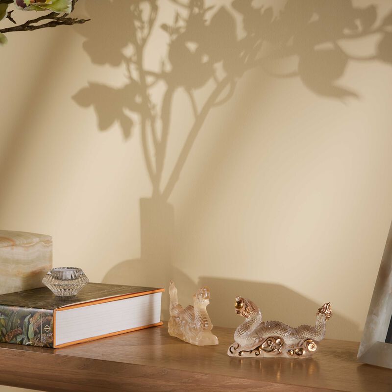 لاليك منحوتة تيانلونج على شكل تنّين صغيرة ذهبية