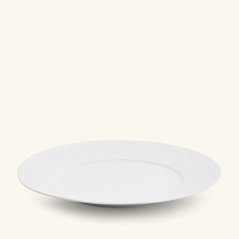 bernardaud ecume service plate round white 29cm