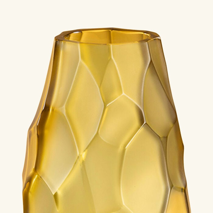 lalique terramineral silex vase small amber