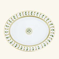 bernardaud constance platter oval green 33cm